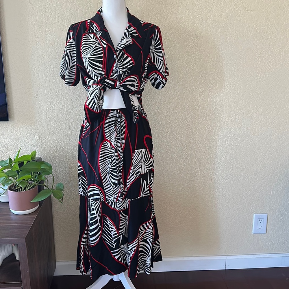 Tropical Beaded Skirt Set